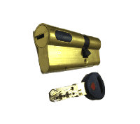 Цилиндровый механизм Mauer New Wave 4 ключ-ключ-L=77мм/31-46/,цвет латунь, 5 ключей